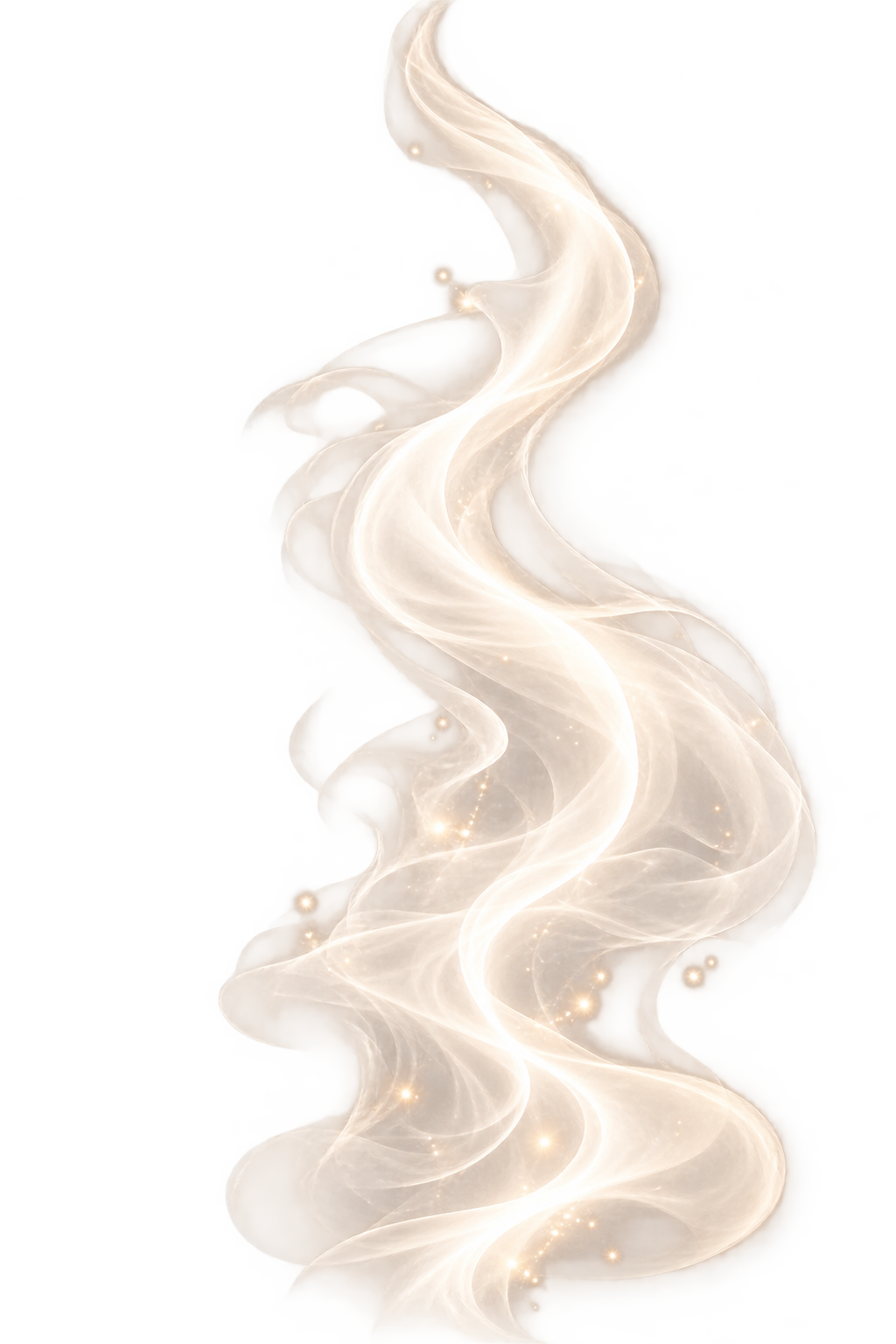 Volute De Fumee Doree Lumineuse